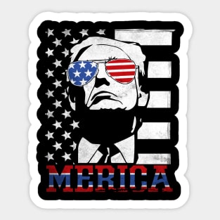 Merica Donald Trump Sticker